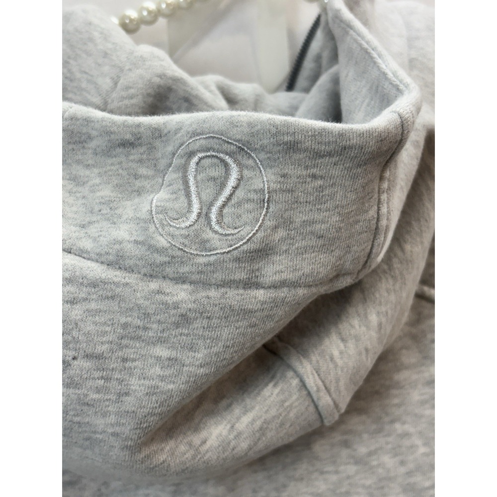 Lululemon Scuba Hoodie Women Size 4 Heather Gray Full Zip Jacket Thumbholes - Picture 14 of 16